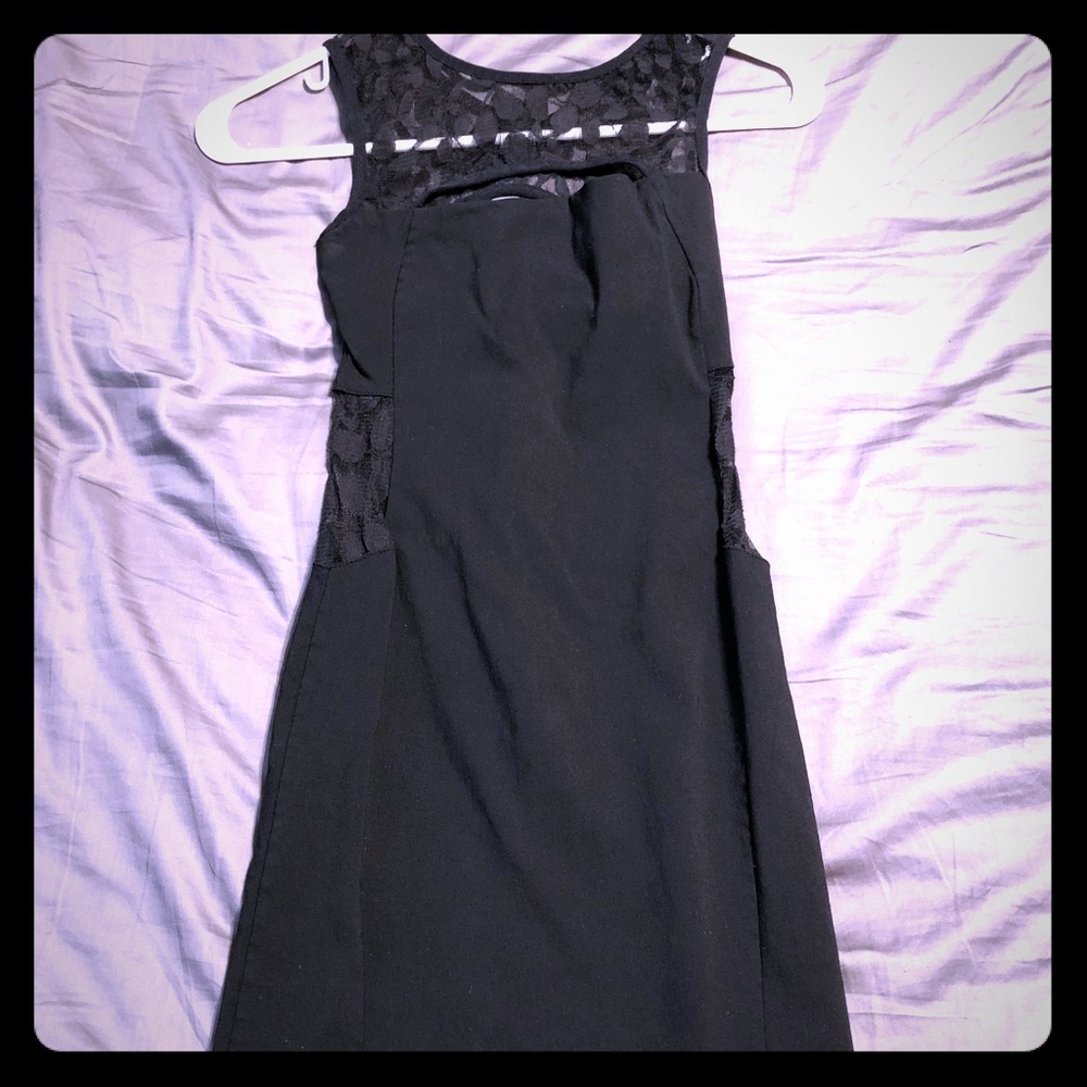 Black with lace dress